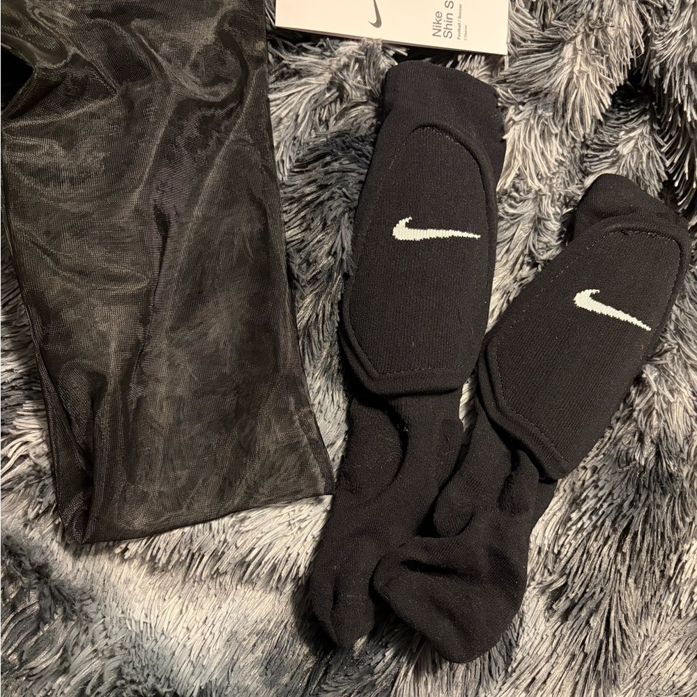 Nike black Soccer built in Shinguard Socks